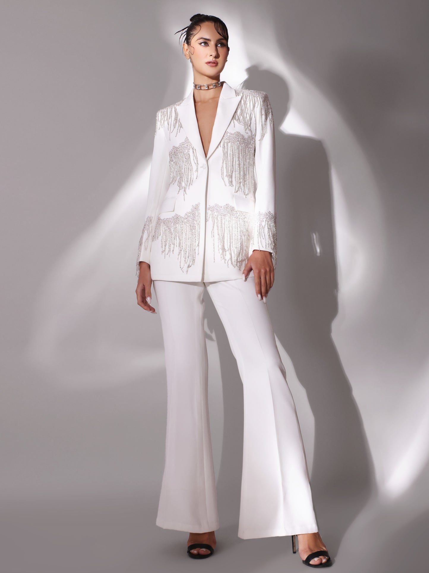 ANGELINA Embellished Blazer & Pants set (2Pc)