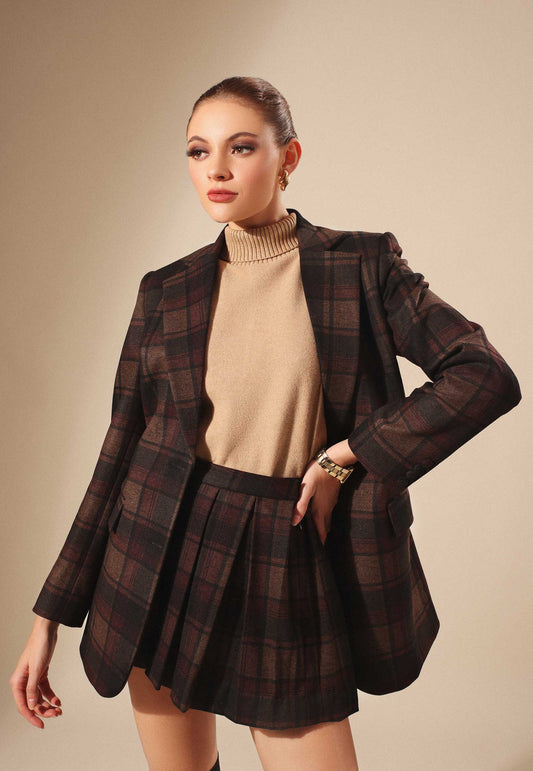 BRIANNA Blazer & Pleated Skirt Set (2 pc)