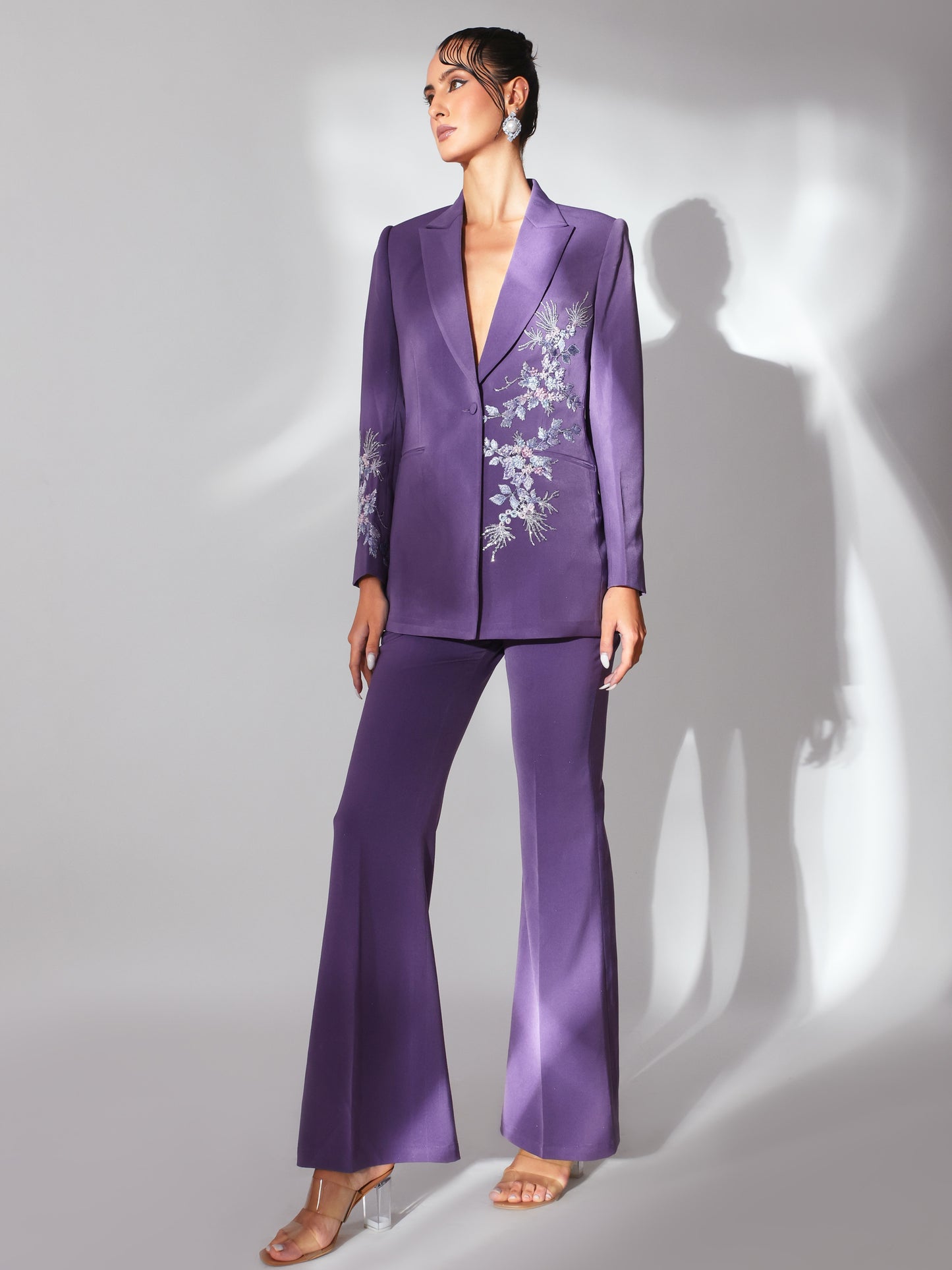 BROOKLYN Embellished Blazer & Pants set (2Pc)