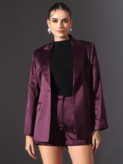 ARIA Satin Blazer