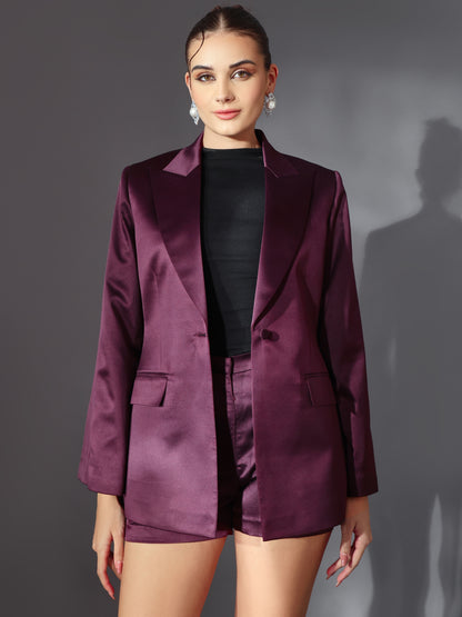 ARIA Satin Blazer