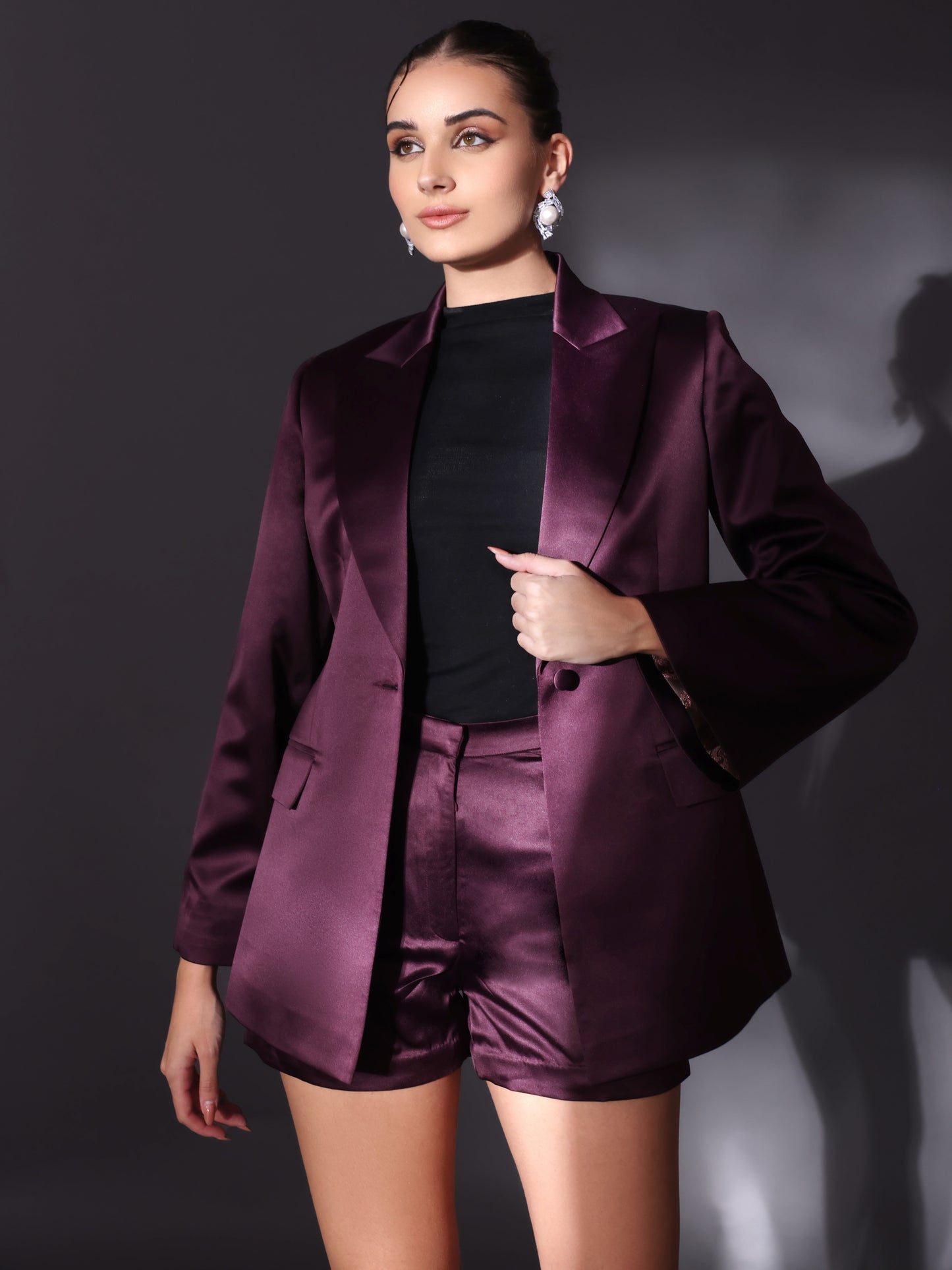 ARIA Satin Blazer